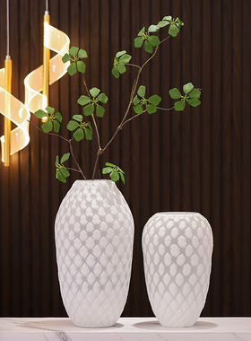 现代创意几何陶瓷玻璃花瓶高级感家居装饰客厅玄关桌.面插花摆件