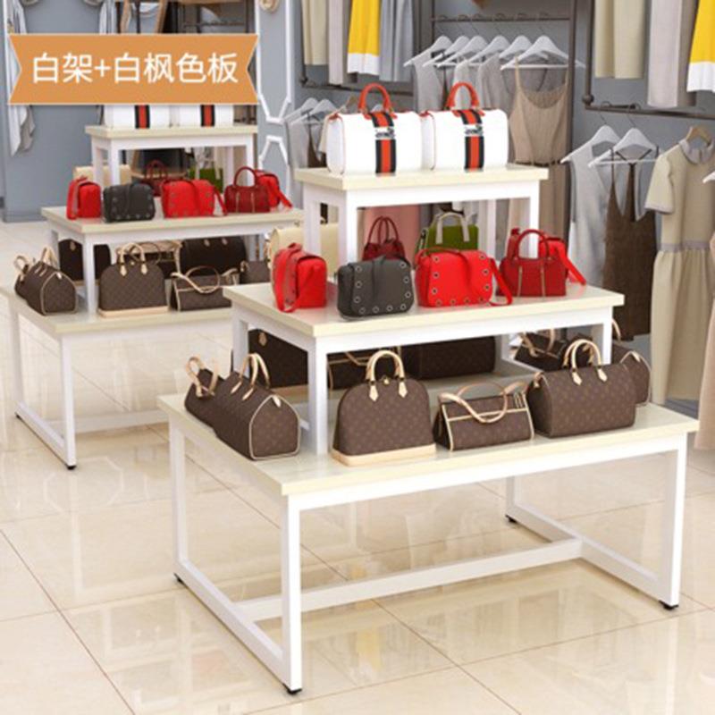 流水台展示台化妆品中岛柜展示柜母婴组合三层高低展台超市鞋货架