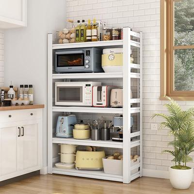 围栏款微波炉烤箱白色多层置物架落地三面护栏收纳架储物架