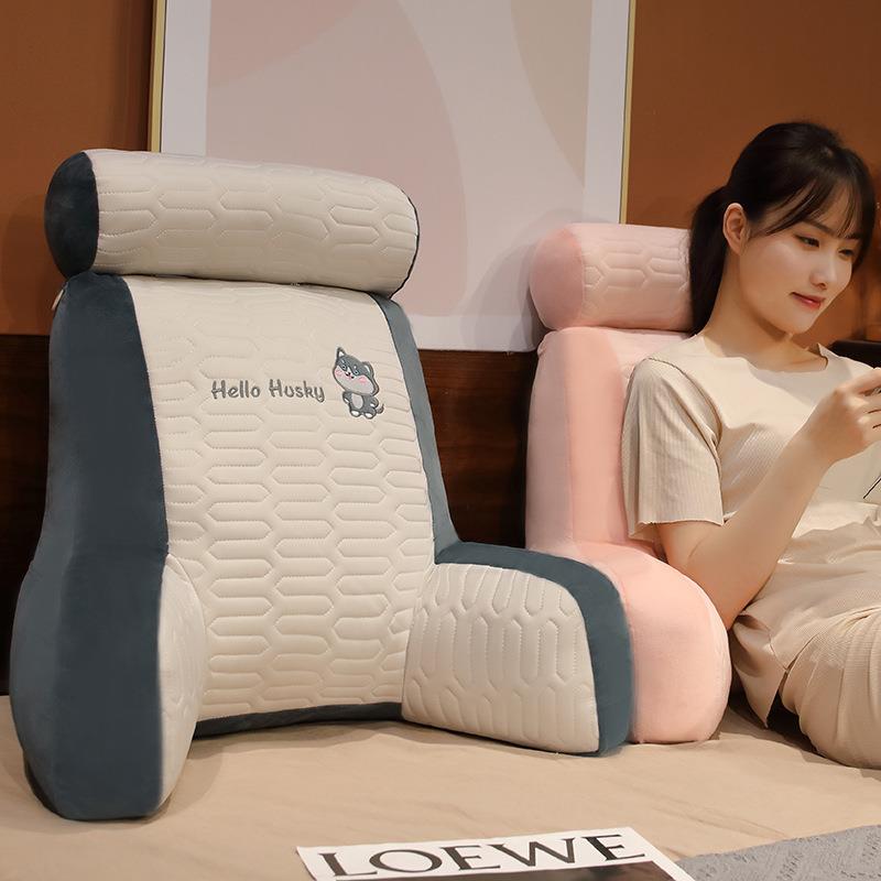 卡通凉感乳胶加高床头软包沙发靠垫枕头床上床靠护腰垫靠枕抱枕#L