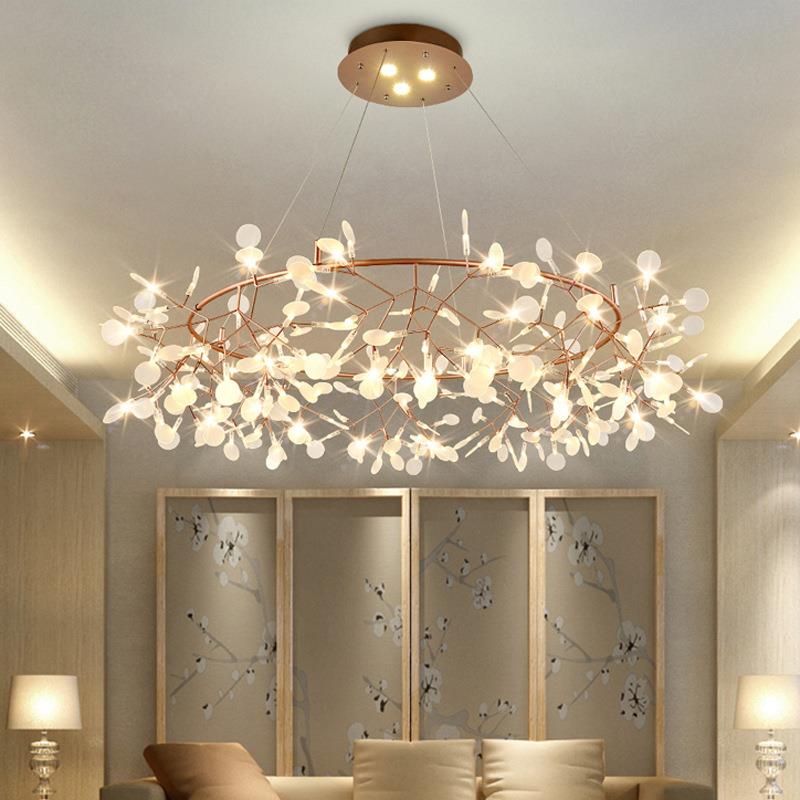 萤火虫吊灯北欧客厅卧室餐厅灯具创意树叉枝形服装店现代简约吊灯