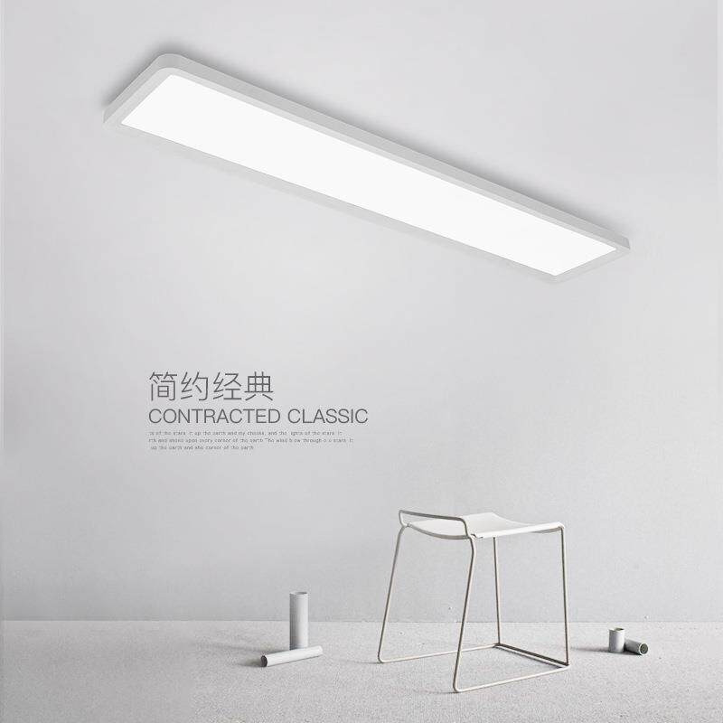 亚克力led吸顶灯办公室书房灯过道走廊长方形铝材长条超薄灯具