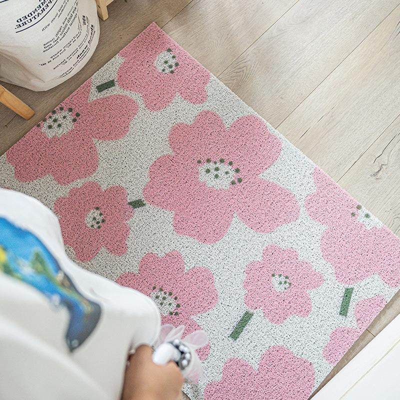 现代简约小花地垫地毯进门地板刮沙除尘入户门防滑PVC脚垫,居家布艺,家用脚垫,淘宝优惠券,粉丝福利购,淘宝优惠卷