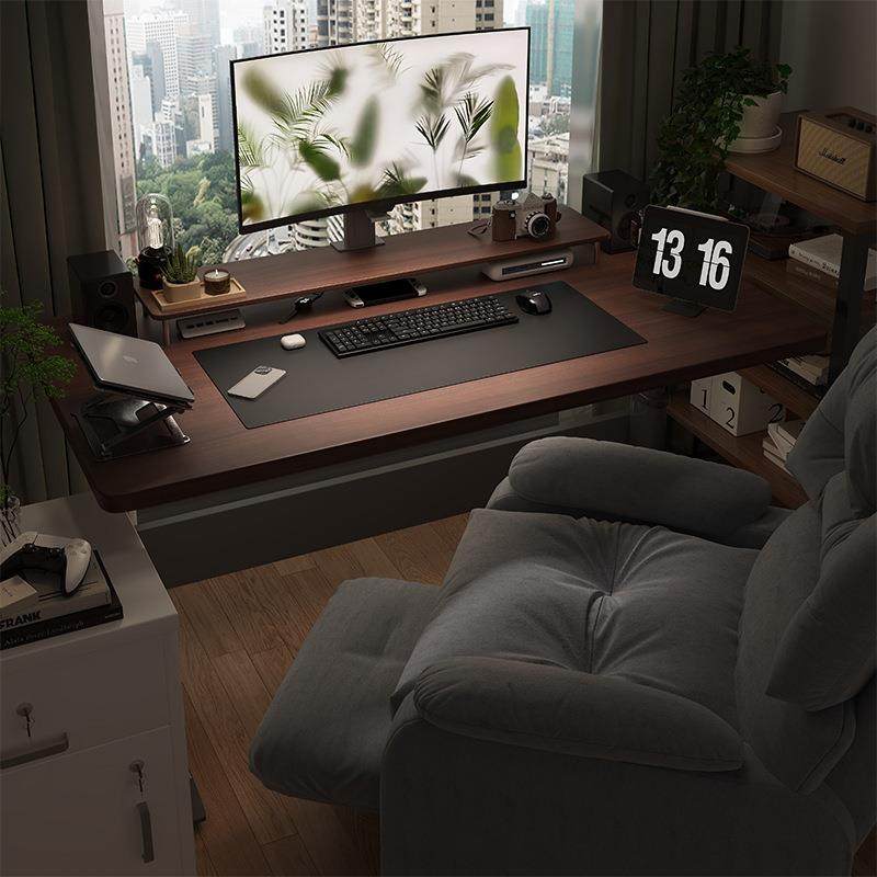 实木电脑桌台式家用简易书桌学生卧室写字桌工作台可升降电竞桌子,住宅家具,电脑桌,淘宝优惠券,粉丝福利购,淘宝优惠卷