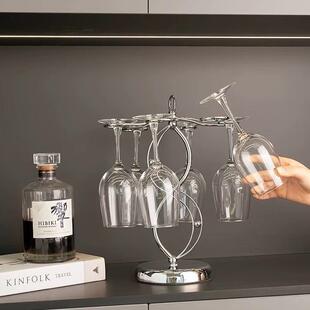 倒挂红酒杯架子铁质挂杯架铁艺创意框鸡尾酒架支架电镀创意收纳