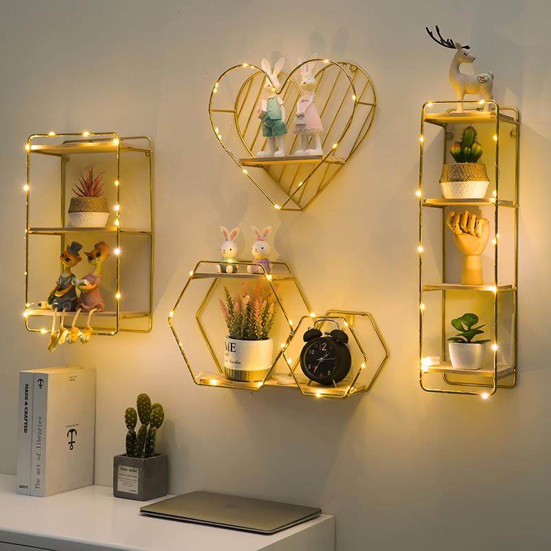 61K3组合墙上置物架免打孔装饰架浴室墙壁收纳架床头卧室墙面挂架,收纳整理,书桌收纳置物架,淘宝优惠券,粉丝福利购,淘宝优惠卷