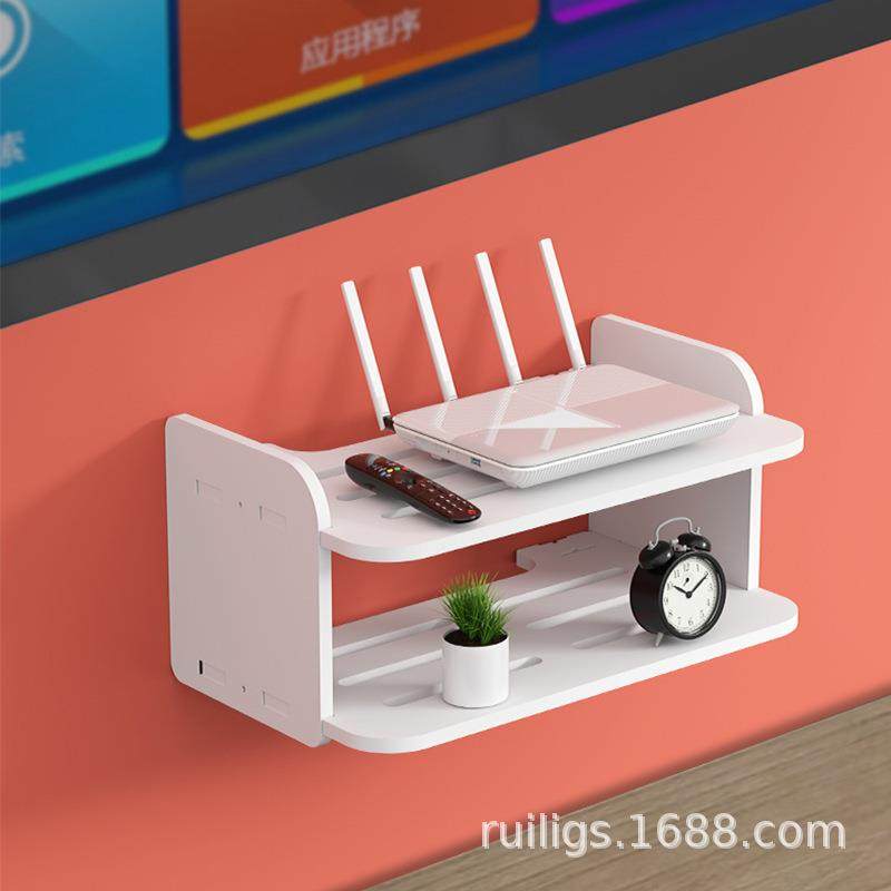 免打孔客厅电视墙上机顶盒架置物架路由器收纳盒壁挂装饰隔板卧室,收纳整理,书桌收纳置物架,淘宝优惠券,粉丝福利购,淘宝优惠卷