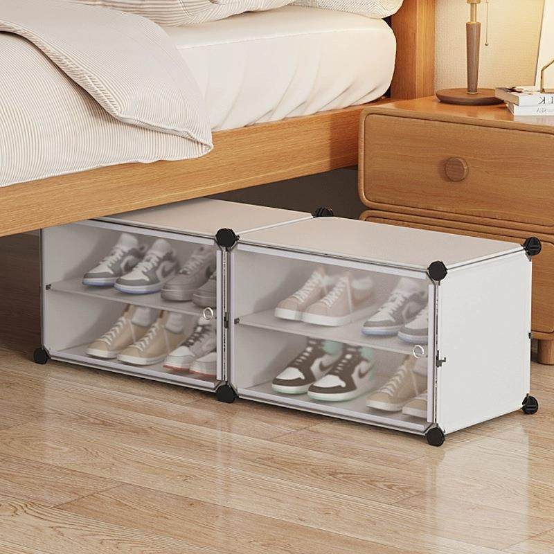 简易鞋架学生宿舍寝室床底防尘鞋柜家用省空间塑料折叠收纳鞋盒,住宅家具,鞋架,淘宝优惠券,粉丝福利购,淘宝优惠卷