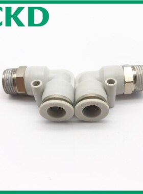 CKD单侧弯管快速L型螺纹气管接头GWL4/6/8/10/12/16-M5/6/8/10/15