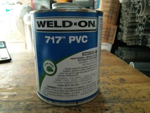 IPS717 PVC进口管道胶粘剂 粘结剂WELD-ON 946ML/桶 灰胶 黑胶水