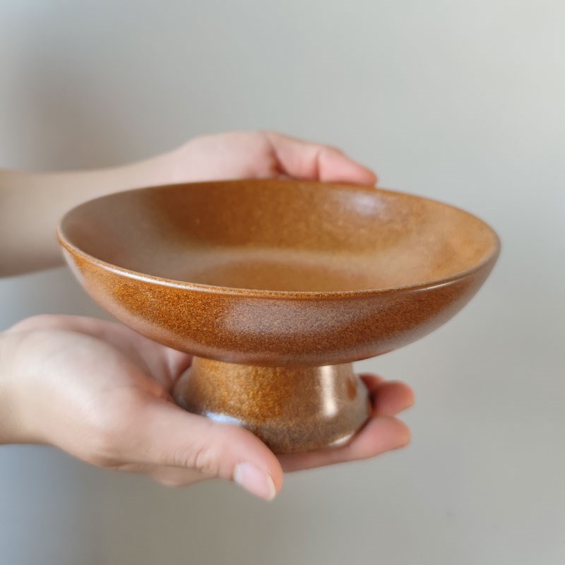 复古高脚碗 水果碗点心碗个性干果碗果盆蛋糕盘点心盘茶点盘微瑕