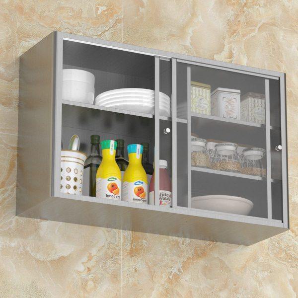 不锈钢钢化玻璃推拉门吊柜厨房橱碗柜浴室墙壁挂柜阳台移门储物柜,住宅家具,吊柜/壁柜,淘宝优惠券,粉丝福利购,淘宝优惠卷