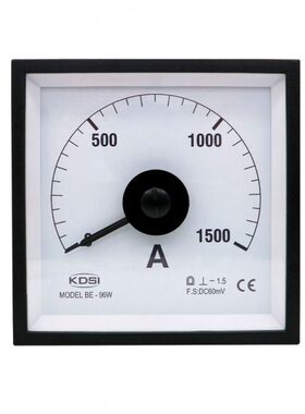 指针式广角度电表BE-96W DC60mV 1500A直流电流表 方形开孔