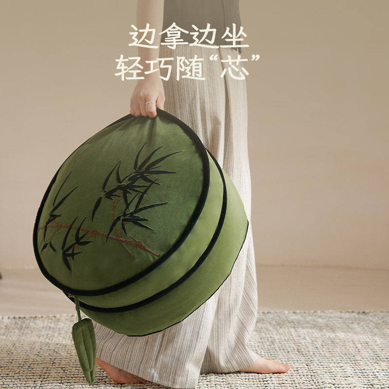 坐墩客厅榻榻米坐垫家用飘窗地A毯懒人沙发脚凳脚踏新中式坐墩蒲