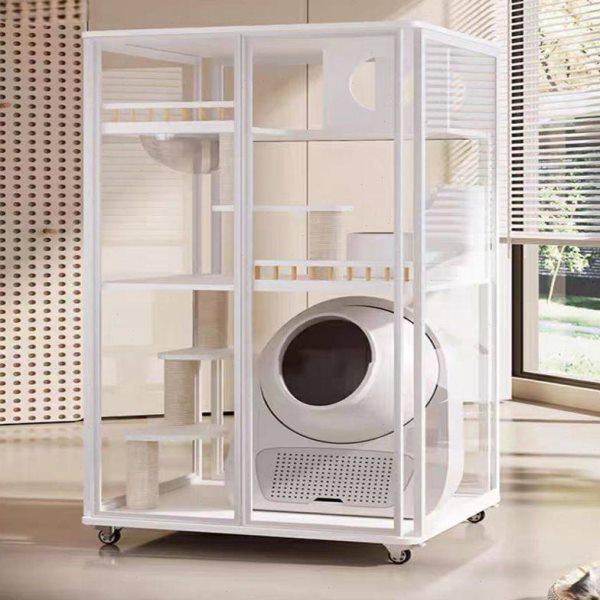 全景玻璃猫别墅家用猫笼子猫砂盆一体猫舍室内豪华猫屋子猫窝,生活电器,其它日用家电,淘宝优惠券,粉丝福利购,淘宝优惠卷