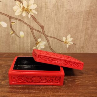 北京漆雕名片盒雕漆首饰盒