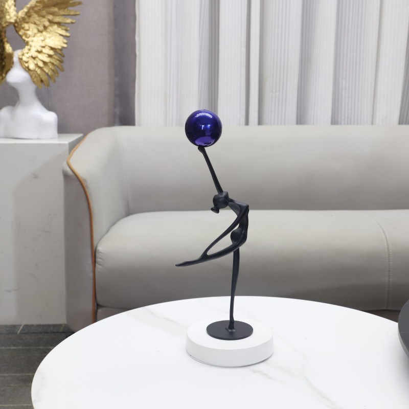 北欧简约跳舞女孩人物艺术雕塑摆件客厅卧室玄关电W视柜家居装饰