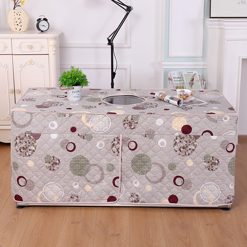 茶机桌罩电炉罩长方形中间开孔电A暖桌罩套烤火桌子罩套茶几烤火