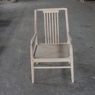 新中式椅子宽扶手白茬老榆木圈椅围椅白胚坯全实木休闲椅主椅茶椅