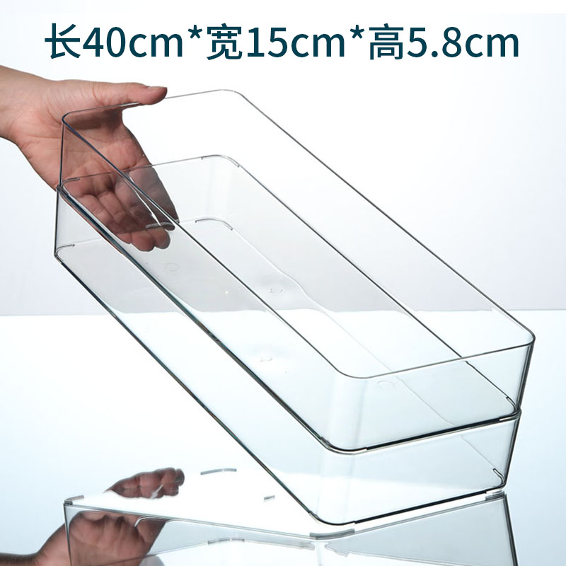 厨房筷子收纳盒筒篓带盖勺刀叉餐具橱柜抽屉分隔透明窄长条置物架