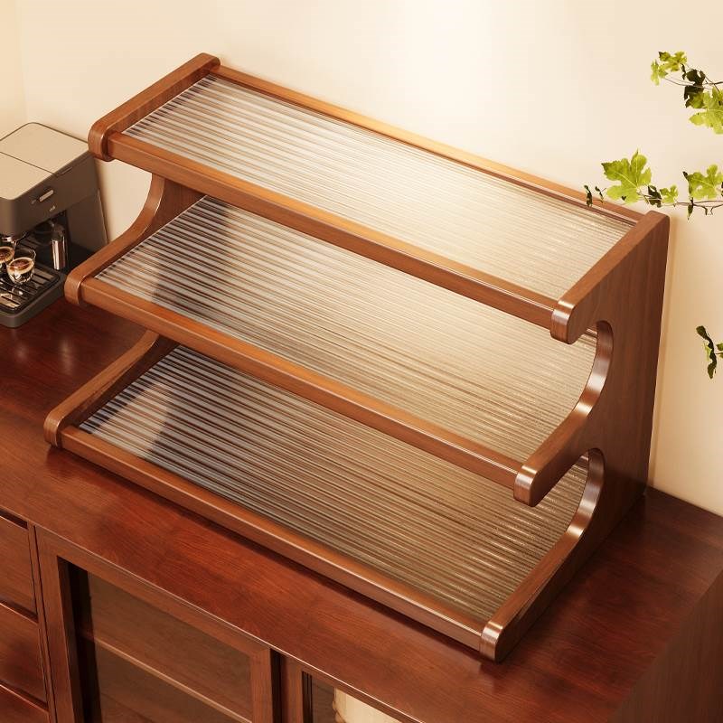 桌面置物架多层餐桌台面杯架子收纳家用桌L上小型放水杯茶杯茶具