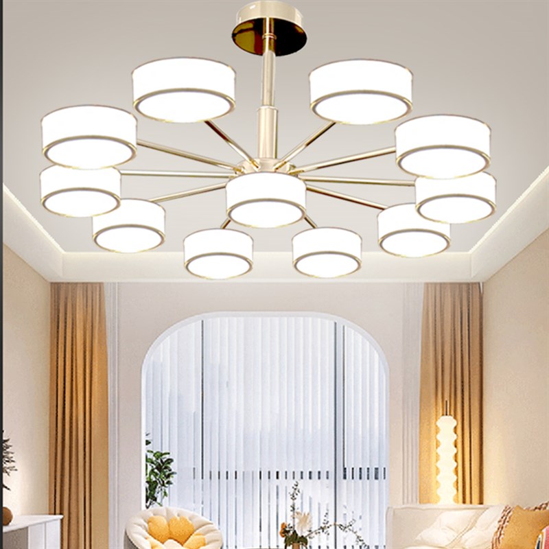 简约现代客厅灯轻奢风大气金色E大厅吊灯创意卧室灯餐厅灯20