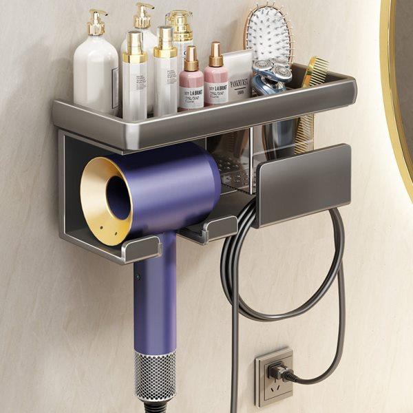 吹风机置物架免打孔卫生间吹风机支架浴室电吹风筒收纳家用挂架子,家庭/个人清洁工具,吹风机置物架,淘宝优惠券,粉丝福利购,淘宝优惠卷