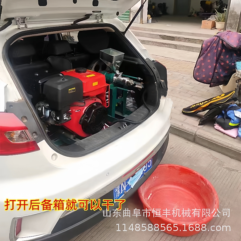 汽油机带动五谷杂粮食品膨化机冰糖绿豆爆米花机买机器教技术