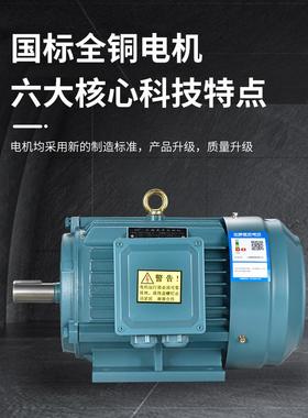 三相电动机Y132M-4 7.5KW/5.5kw/Y132S2-2 7.5KW全铜国标380V马达