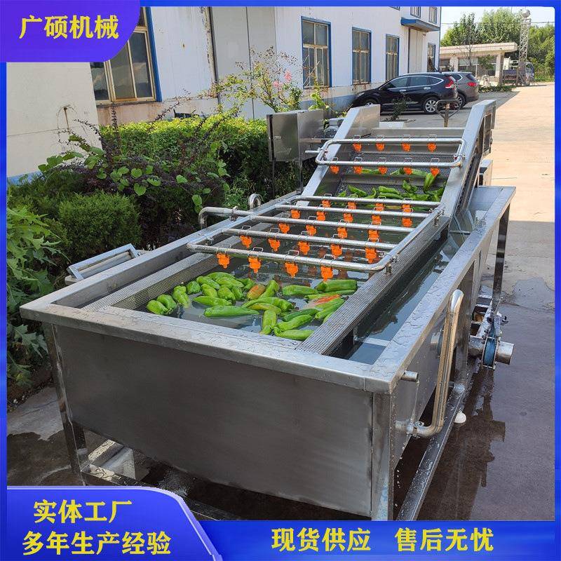 全自动气泡洗果机果蔬清洗设VVD备净菜叶水菜清类辣椒蔬菜清洗机