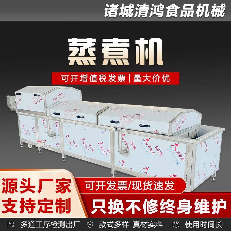 全自动丸子蒸煮成型机鸡肉丸成套加工设备大型肉丸水煮线定型机