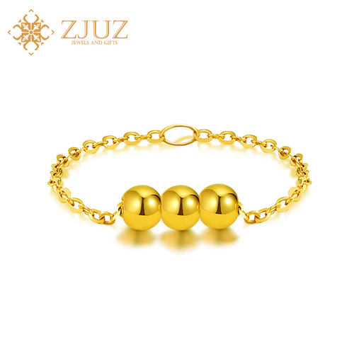 zjuz18k金戒指女彩金路路通黄金