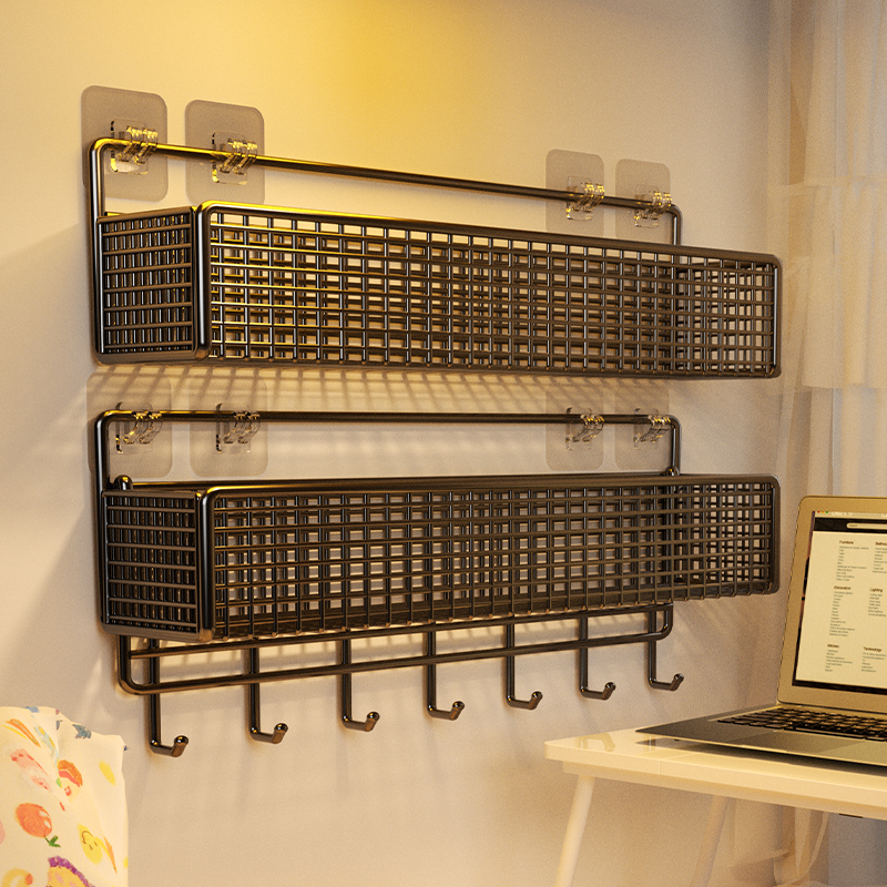 免打孔墙a上置物架宿舍好物上铺壁挂神器床头床上收纳架床边挂篮