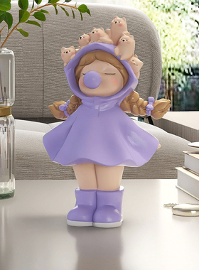 客厅可爱女孩电视柜摆件家居饰品玄关酒H柜装饰品乔迁生日新年礼