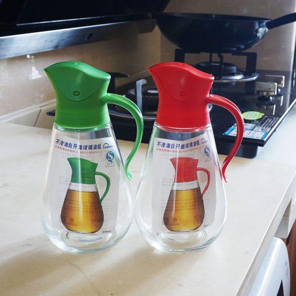明高M034玻璃油瓶304油嘴防漏油油壶 自动开盖大号酱油醋瓶罐调味,厨房/烹饪用具,油壶,淘宝优惠券,粉丝福利购,淘宝优惠卷
