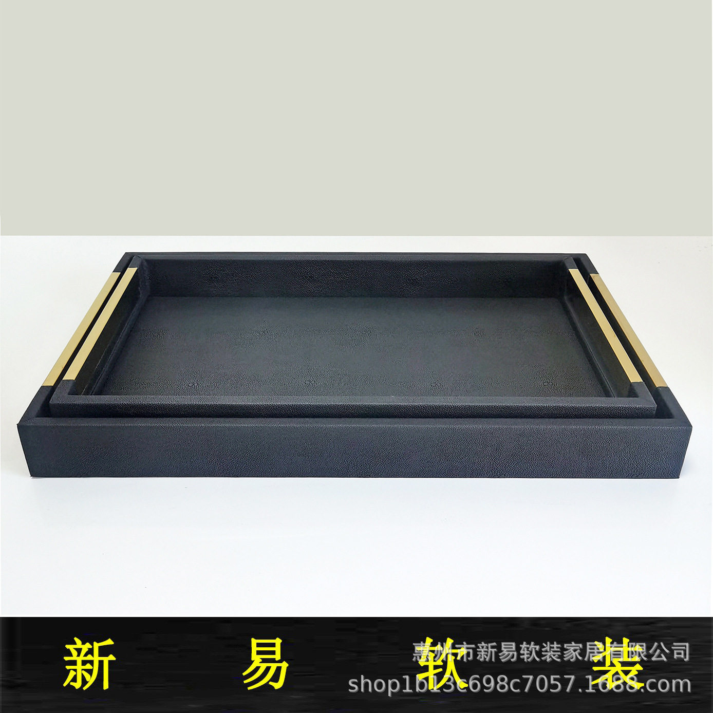 售楼处酒店置物盘桌茶几果盘摆件样板房间家居软装饰品创意托盘