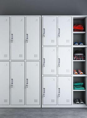 钢制更衣柜46门员工门铁皮储48851物柜带健身房存包柜锁浴柜室换