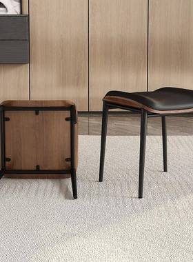 代简约伊姆斯现餐椅中古风小户型方家用EEU可放凳板凳加厚新叠款