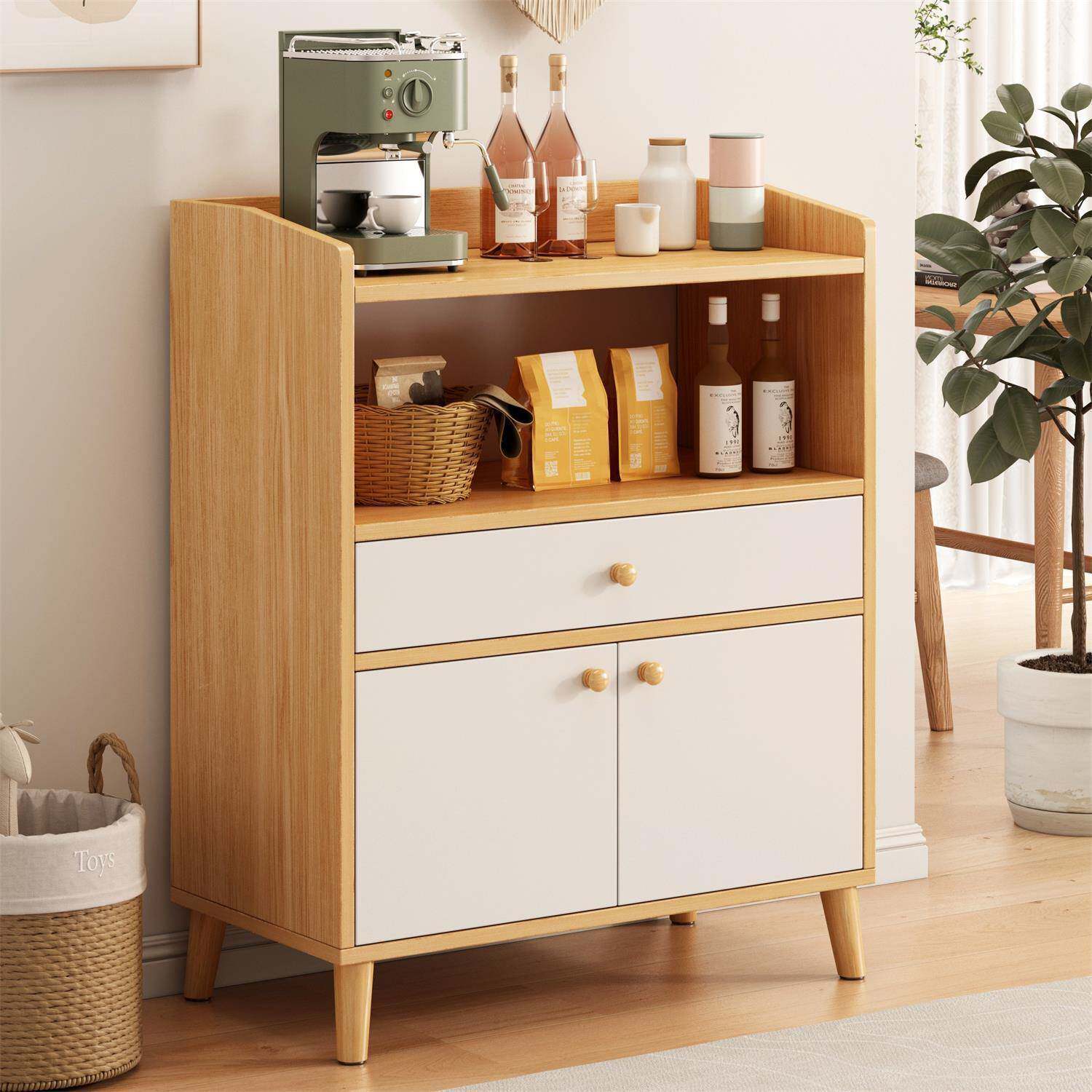 实餐边客柜茶柜水木置物柜家无用边柜厅立柜收纳架小柜子储物柜矮