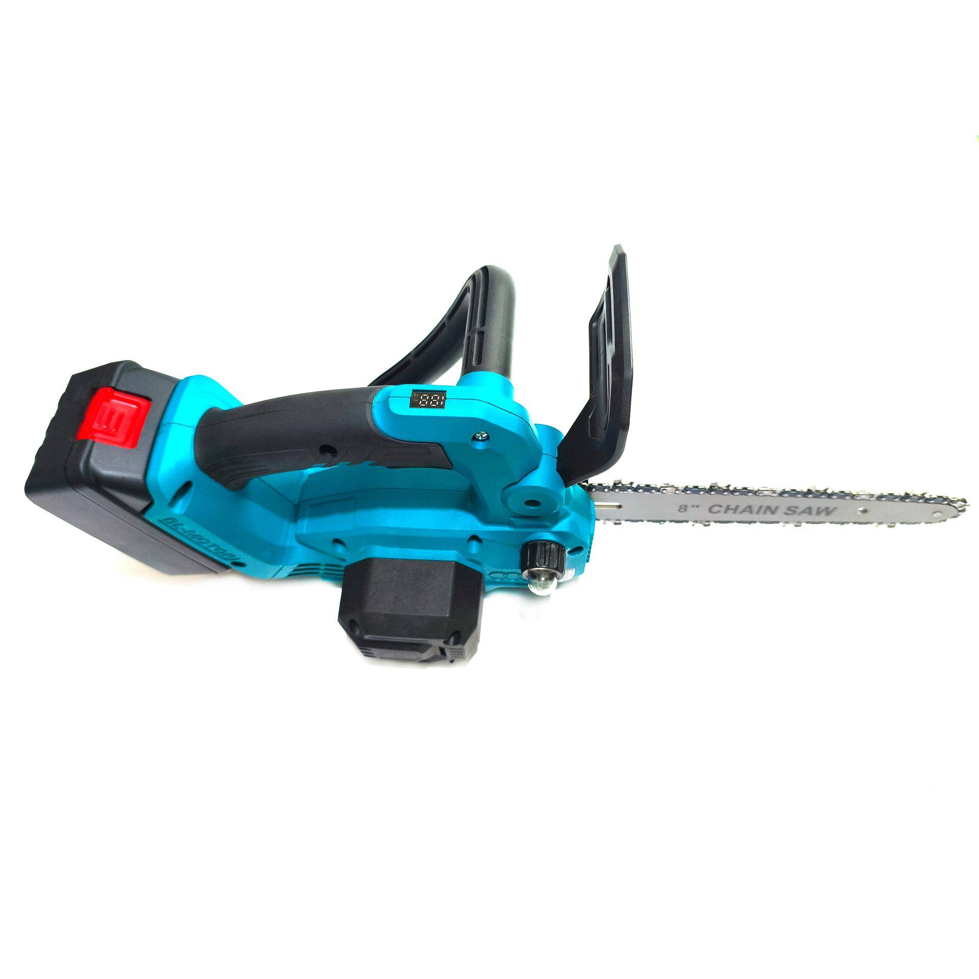 8寸电锯充电式工木512高速锯电链锯电动园林伐锂木修枝锯小型单手