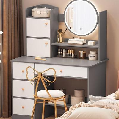 简约子现代STV梳妆妆台小型化桌收纳柜可户拆卸带镜单门设