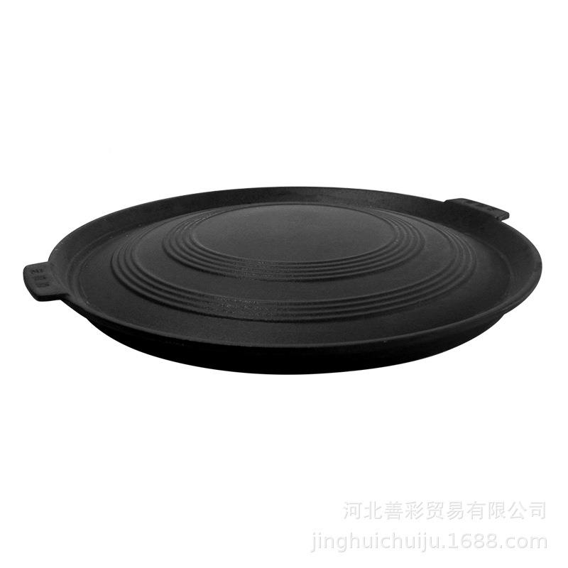 韩式铁生43cm铸铁肉盘饭店炙子烤肉炉商用烧烤烤店加烤大烧盘商用