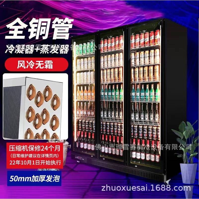 琸雪赛啤酒柜 酒吧冷藏柜展示柜商用立式冰柜 商超大容量保鲜冷柜