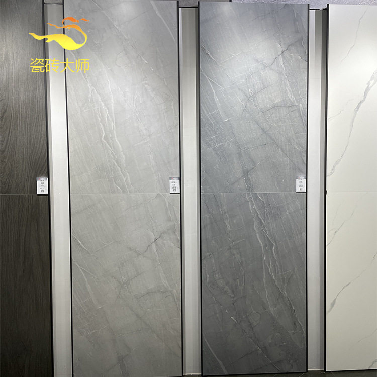 别墅瓷砖通体大理石灰色柔光客厅地砖750x1500阳台花园防滑地板砖