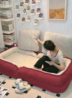 类沙沙发床狗窝折叠懒卧室单人人双人巨大发阳台人榻榻米INP网红