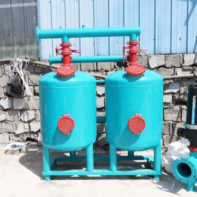 农田水处理石英砂过滤器洗大园林灌多样溉自砂动反冲离心石棚过滤