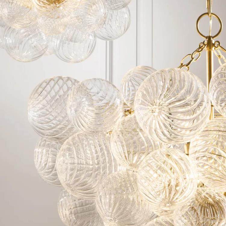 现代厅美式V灯C吊玻862室璃球泡泡餐厅灯衣帽间主卧客别墅大堂灯,家装灯饰光源,智能吊灯,淘宝优惠券,粉丝福利购,淘宝优惠卷