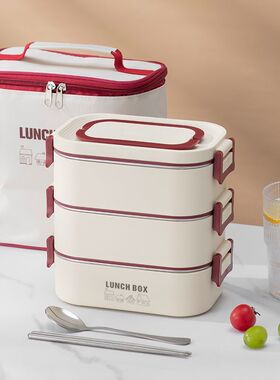 316不锈钢学生饭金分格保温便当盒上班族家用餐盒