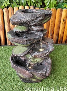 创意假山流水庭院阳台室内装饰田园花园设计流水摆件-5