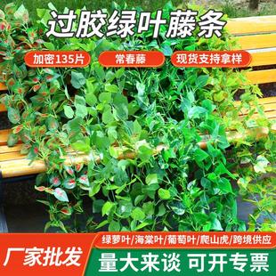 仿真藤条绿萝叶装 饰假树叶绿藤藤蔓塑料花藤水管道遮挡空调绿叶花